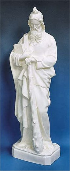 Traditional Saint Jude Garden Sculpture White